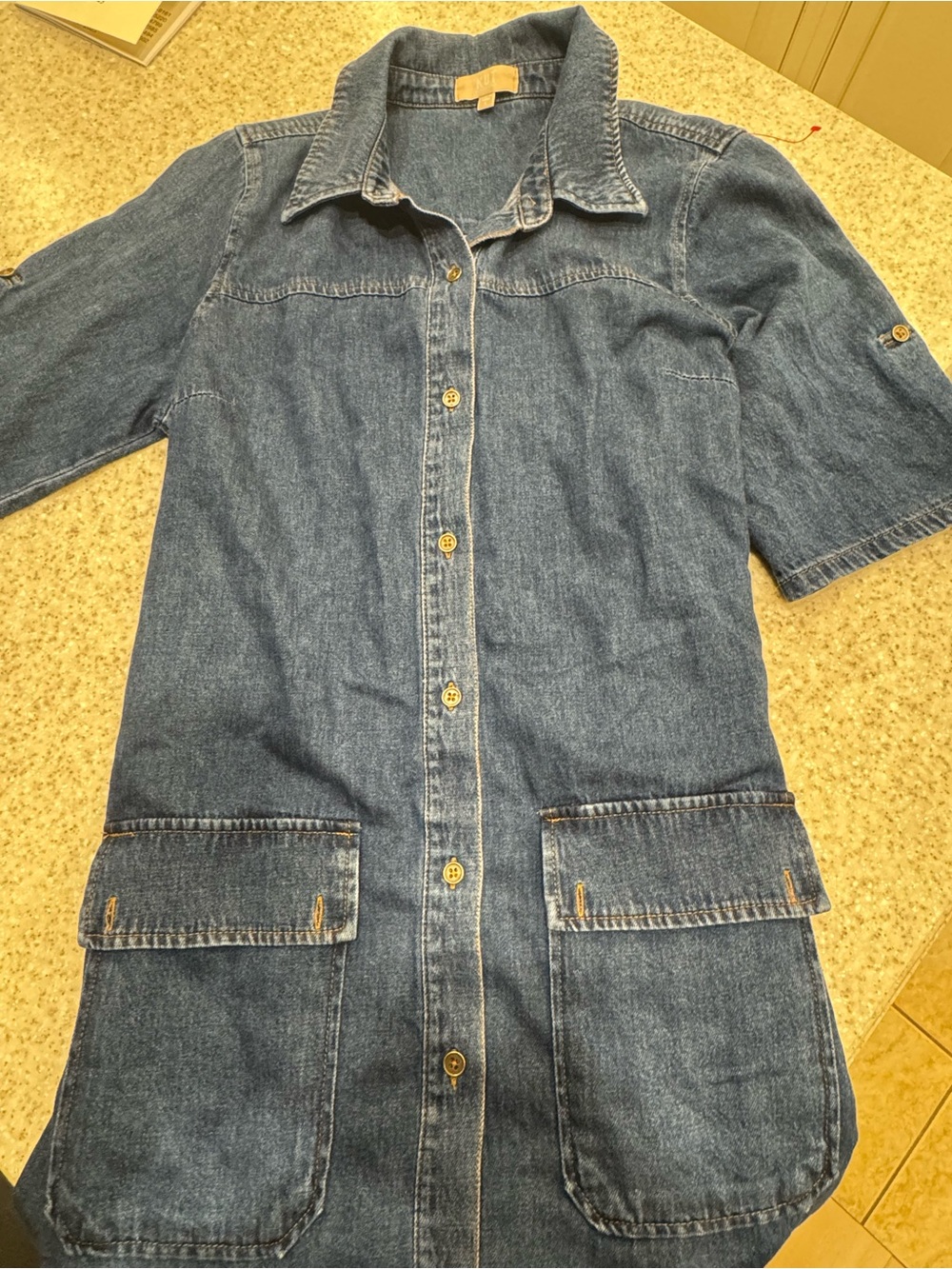 Kut from the Kloth Eliza Denim Mini Shortdress
Size large - Picture 3 of 4